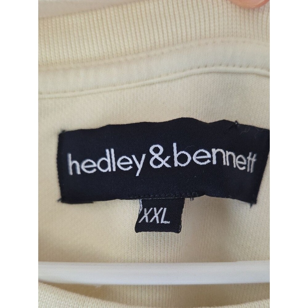 Hedley and Bennett 2XL Cream Pullover 100% Cotton Ampersand Patch Logo - Picture 4 of 8